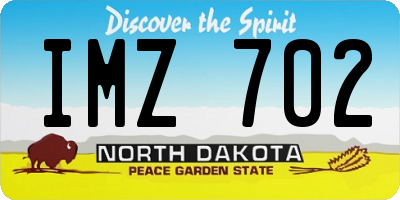 ND license plate IMZ702