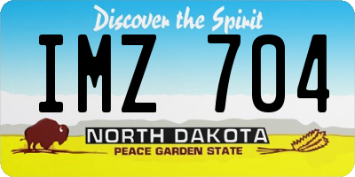 ND license plate IMZ704