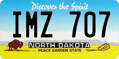 ND license plate IMZ707
