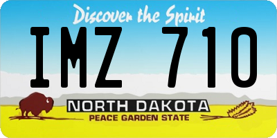 ND license plate IMZ710