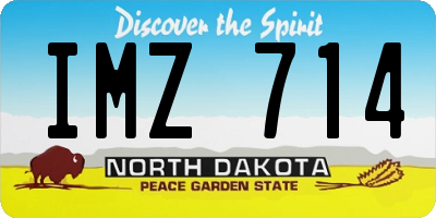 ND license plate IMZ714