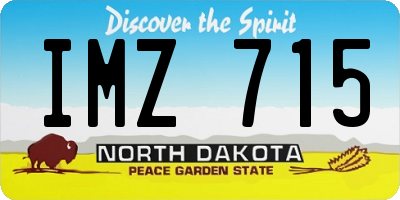 ND license plate IMZ715