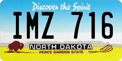 ND license plate IMZ716