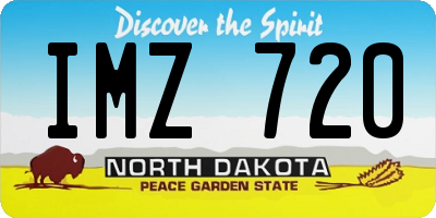 ND license plate IMZ720