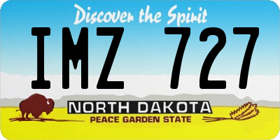 ND license plate IMZ727