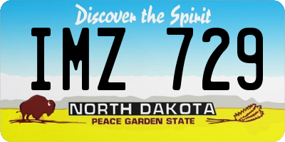 ND license plate IMZ729
