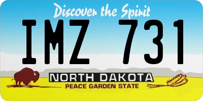ND license plate IMZ731