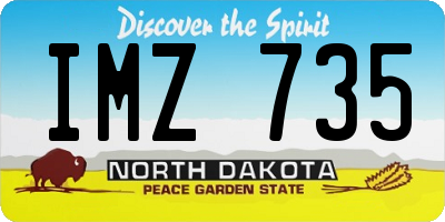 ND license plate IMZ735