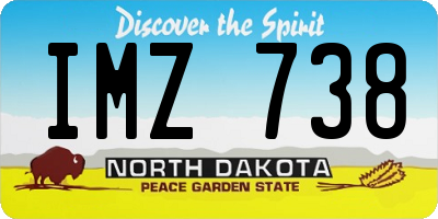 ND license plate IMZ738