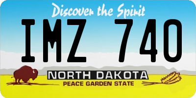 ND license plate IMZ740