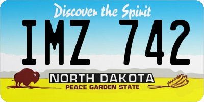 ND license plate IMZ742