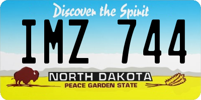 ND license plate IMZ744