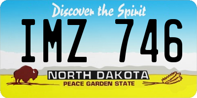 ND license plate IMZ746