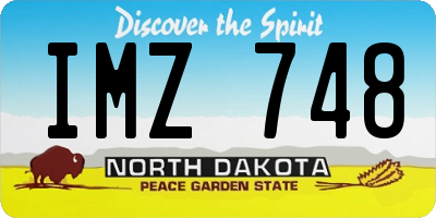 ND license plate IMZ748