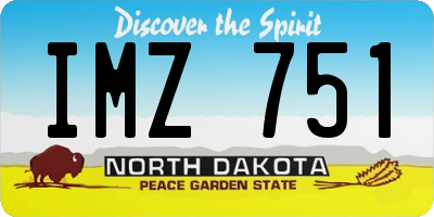 ND license plate IMZ751