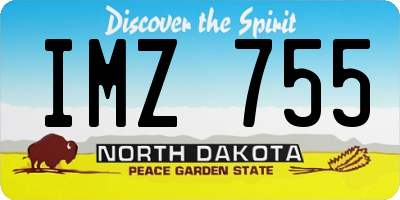 ND license plate IMZ755