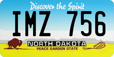 ND license plate IMZ756