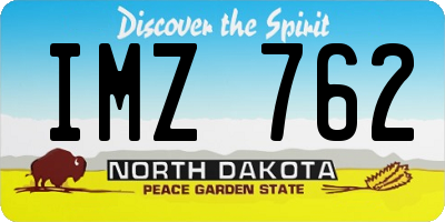 ND license plate IMZ762