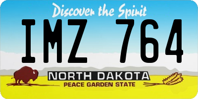 ND license plate IMZ764