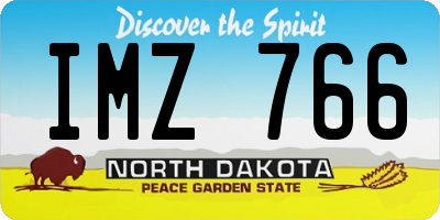 ND license plate IMZ766