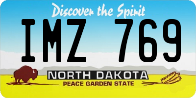 ND license plate IMZ769