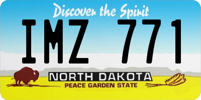 ND license plate IMZ771