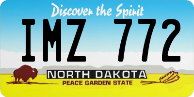 ND license plate IMZ772
