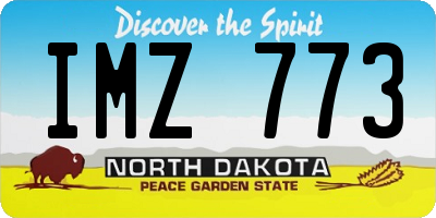 ND license plate IMZ773