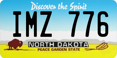 ND license plate IMZ776