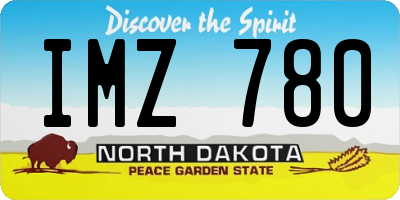 ND license plate IMZ780