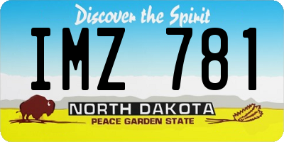 ND license plate IMZ781