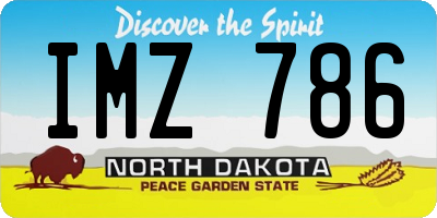 ND license plate IMZ786