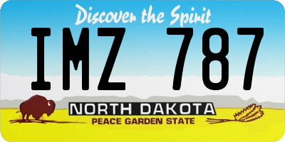 ND license plate IMZ787