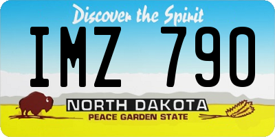 ND license plate IMZ790