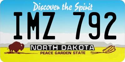 ND license plate IMZ792