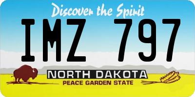 ND license plate IMZ797