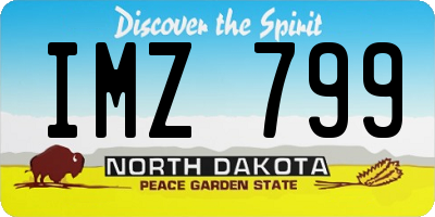 ND license plate IMZ799