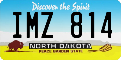 ND license plate IMZ814