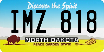 ND license plate IMZ818
