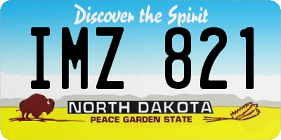 ND license plate IMZ821
