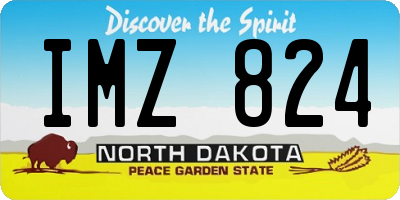 ND license plate IMZ824