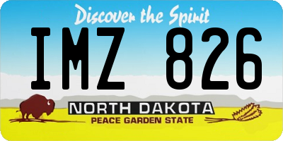 ND license plate IMZ826