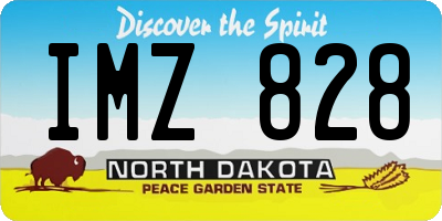 ND license plate IMZ828