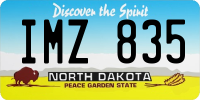 ND license plate IMZ835