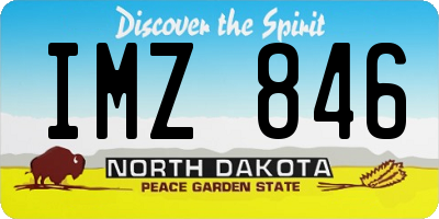 ND license plate IMZ846