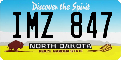 ND license plate IMZ847