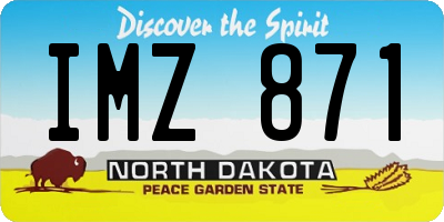 ND license plate IMZ871