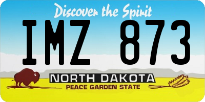 ND license plate IMZ873