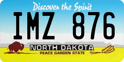 ND license plate IMZ876