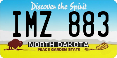 ND license plate IMZ883